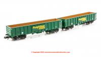 2F-025-011 Dapol MJA Bogie Box Van Twin Pack - 502039 and 502040 in GBRf livery